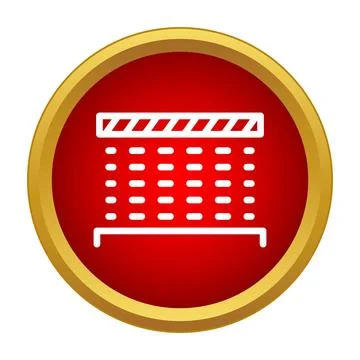 Security wire mesh barrier fence icon concept Stock Illustration