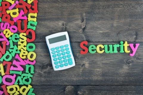 Security on wooden table Stock Photos