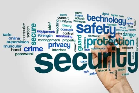 Security word cloud concept Stock Illustration