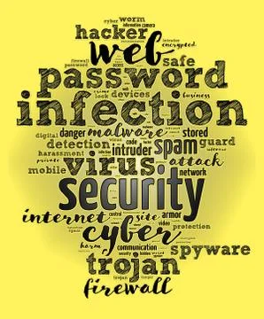 Security word cloud concept Stock Illustration