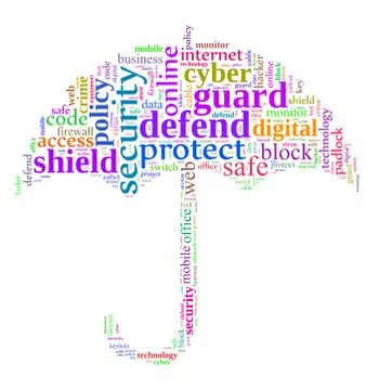 Security word cloud  illustration concept Stock Illustration
