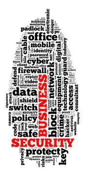 Security word cloud  illustration concept Stock Illustration