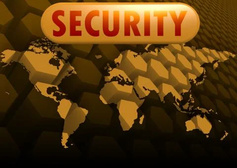 Security world map Stock Illustration