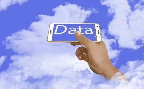 Security of your data in the cloud is the subject of this illustration of a c Stock Illustration