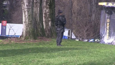 Securty for an outdoor event Vídeo Stock 77366477