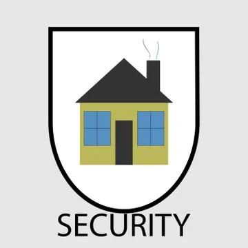 Secutity home icon Stock Illustration