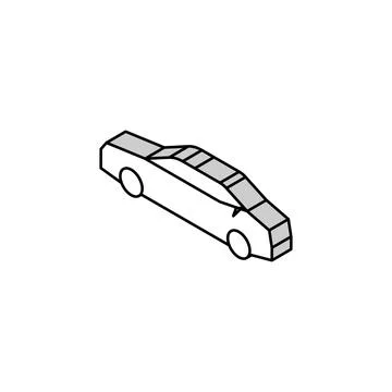 Sedan car isometric icon vector illustration Illustrazione stock