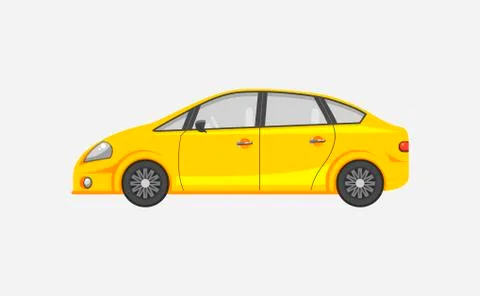 Sedan car  side view Stock Illustration
