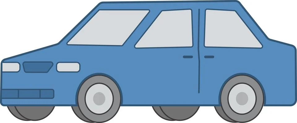 Sedan Car Vector Illustration Stock Illustration