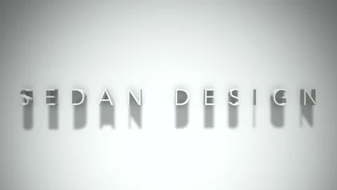 Sedan design 3D title animation white text on a white background 스톡 동영상 299823045