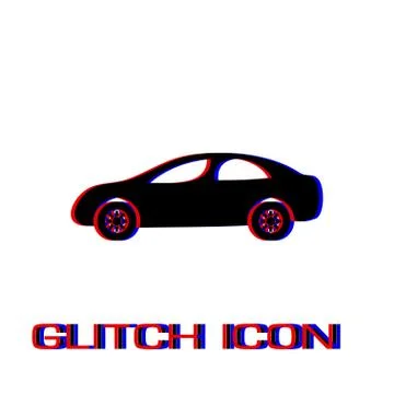 Sedan icon flat Stock Illustration