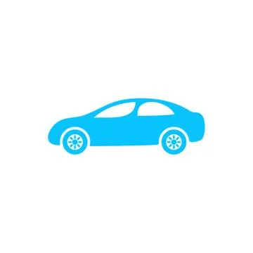 Sedan icon flat Stock Illustration