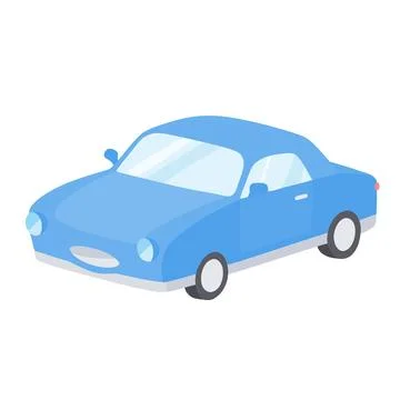 A sedan-type car seen from above Stock Illustration