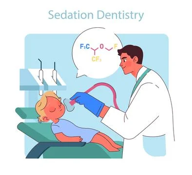 Sedation Dentistry. Illustrazione stock