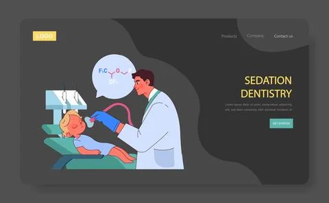 Sedation Dentistry. Illustrazione stock