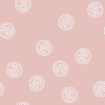 Sedatives addiction line seamless pattern Stock Illustration
