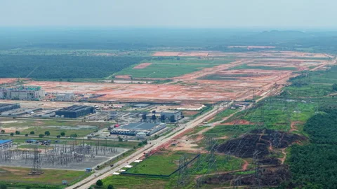 Sedenak Tech Park Data Center Expansion Cleared Land Aerial - Johor 4K 動画素材 333690957