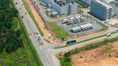 Sedenak Tech Park Data Center Aerial - AI Campus Johor Malaysia 4K Vidéo 333690958