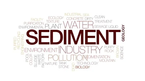 Sediment animated word cloud, text design animation. Stock Footage 75892795
