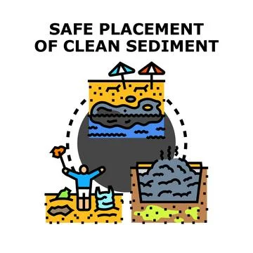 Sediment removal and clean environment concept Stock Illustration