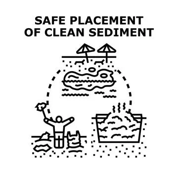 Sediment removal and clean environment concept Stock Illustration