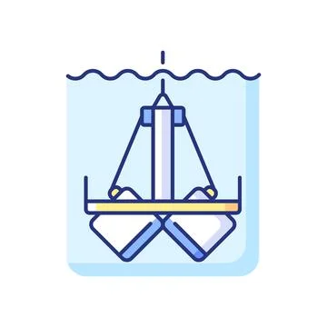 Sediment sampling RGB color icon 스톡 일러스트