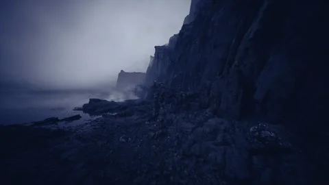 Sedimentary rock faces display tectonic features and weathering patterns Stock Footage 333555145