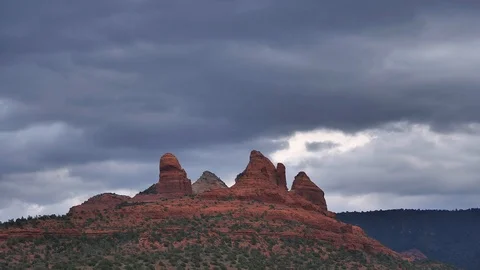 Sedona Storm Time Lapse Stock Footage 101921362