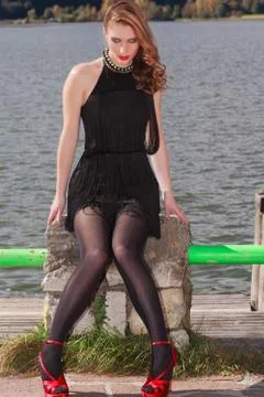 Seduction by the lake Stock-Fotos