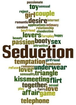 Seduction, word cloud concept Stock Illustration