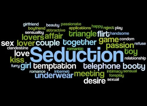 Seduction, word cloud concept Stock Illustration
