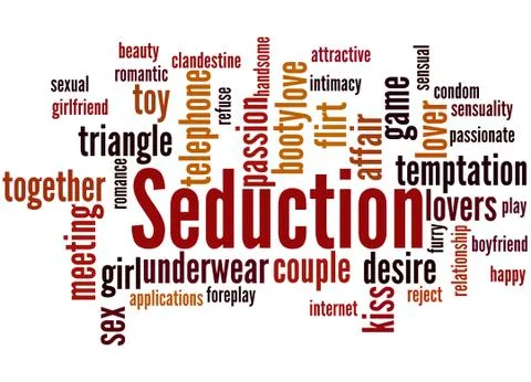 Seduction, word cloud concept Stock Illustration