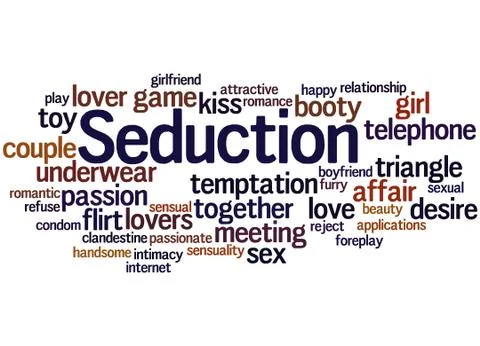 Seduction, word cloud concept Stock Illustration