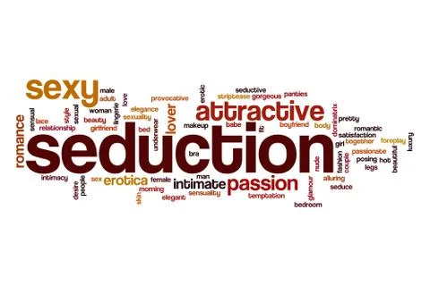 Seduction word cloud concept Stock Illustration
