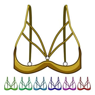 Seductive bra sexy cartoon vector graphic Stock Illustration