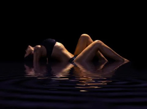 Seductive brunette Stock Photos