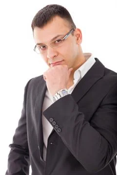 Seductive businessman posing Stock Photos