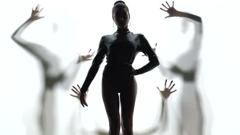 Seductive dance on a white background Stock-Footage 131625017