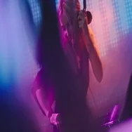 Seductive Female Dj Dancing In Club Stock Footage