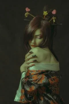Seductive geisha Stock Photos