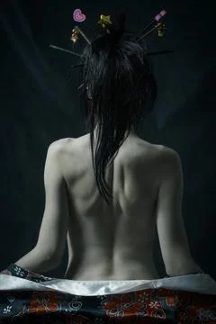 Seductive geisha Stock Photos
