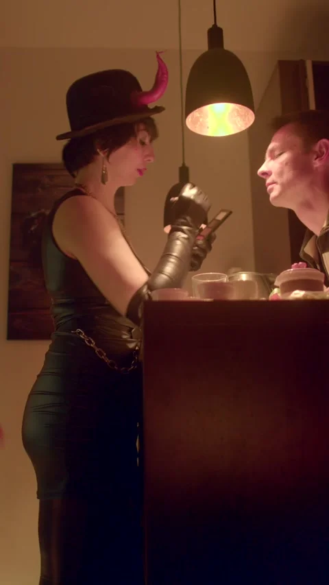 Seductive moments ignite at softly illuminated counter space Видео 333876706