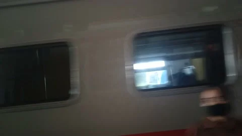 See the carriages moving on the train station platform Stock Footage 212096280