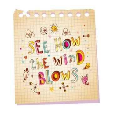 See how the wind blows Stock Illustration