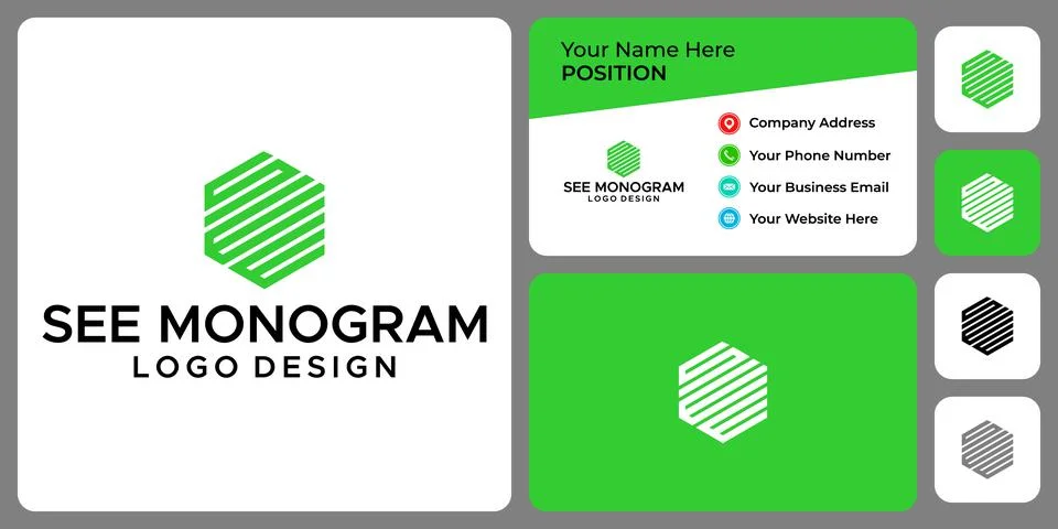 SEE MONOGRAM LOGO Illustrazione stock