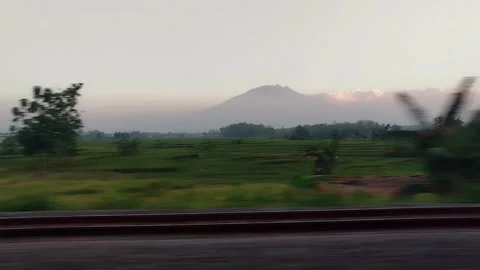 See outside through the window of train. Stock Footage 341827586