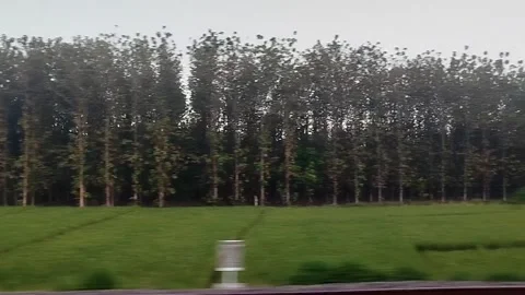 See outside through the window of train. Stock Footage 341827617