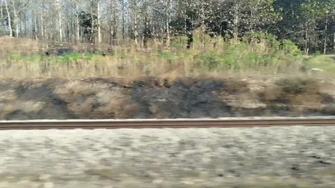 See outside through the window of train. 스톡 동영상 341857926