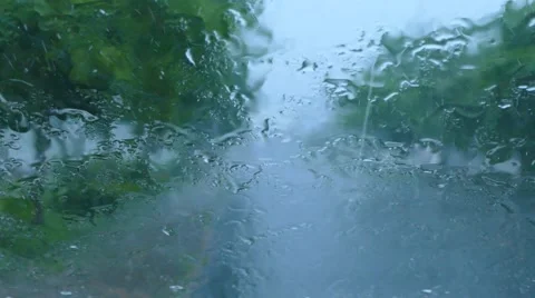 See rainny in the car Stock Footage 64237441