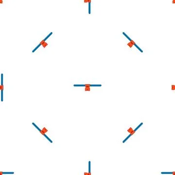 See saw bar pattern seamless vector Stock Illustration